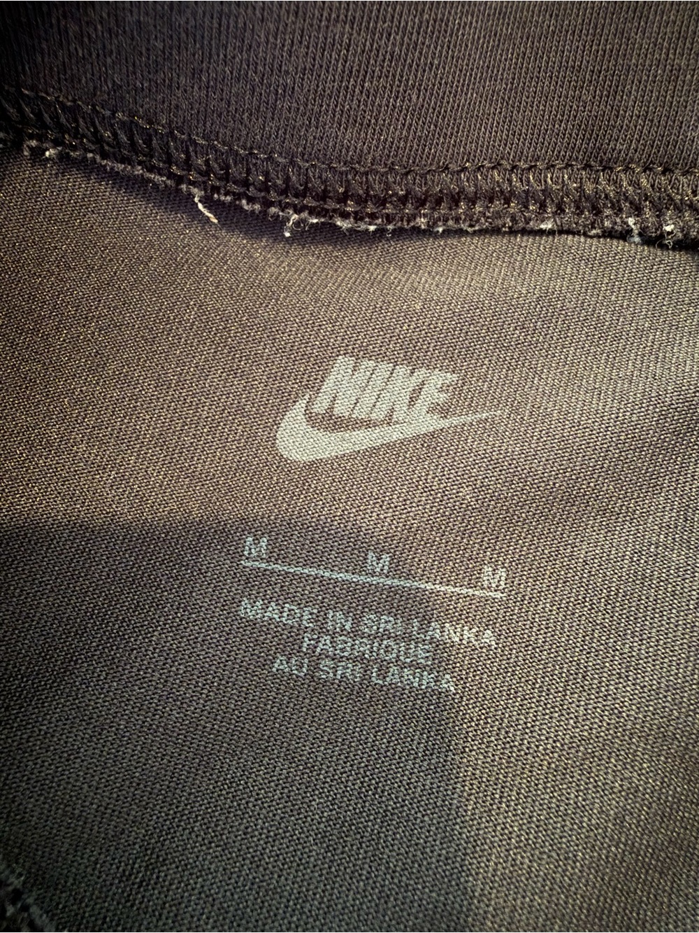 Nike Black High Rise Biker Shorts Women’s Size M Swoosh Athletic - Picture 5 of 7